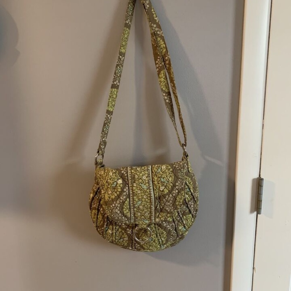 VERA BRADLEY SHOULDER MESSENGER PURSE SADDLE UP SITTING IN A TREE RETIRED